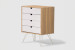 Tom 4 Drawer Cabinet - White & Natural Pedestals and Bedside Tables - 3