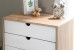 Tom 4 Drawer Cabinet - White & Natural Pedestals and Bedside Tables - 7
