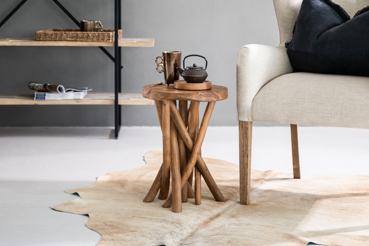 Taris Round Side Table Side Tables - 1