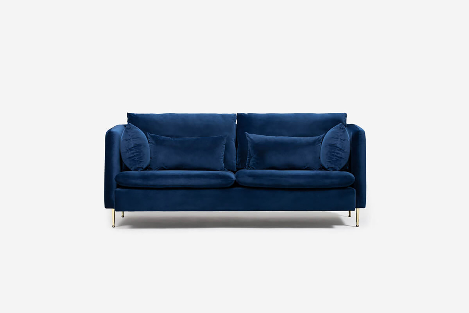 Sherman 3 Seater Velvet Couch Royal Blue, Bright Blue Leather Sofa