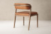 Azalea Leather Dining Chair - Aged Tan Armchairs - 3