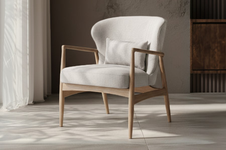 Enola Armchair - Winter Taupe For Sale | Cielo
