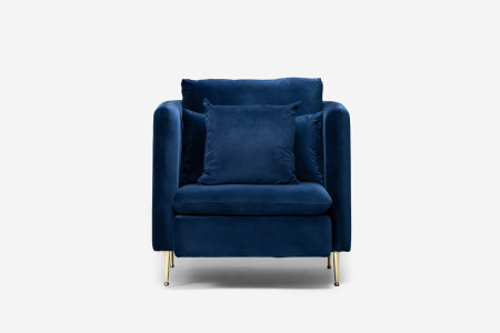Sherman Velvet Armchair - Royal Blue
