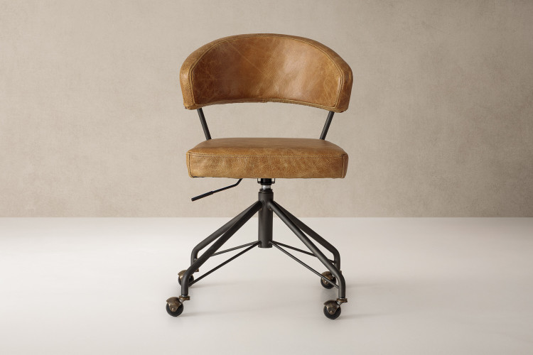 Phoebe Leather Office Chair - Dawn Tan Office Chairs - 1