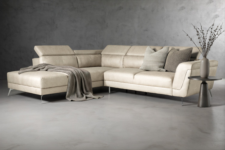 Nova Corner Couch - Stone Corner Couches - 1