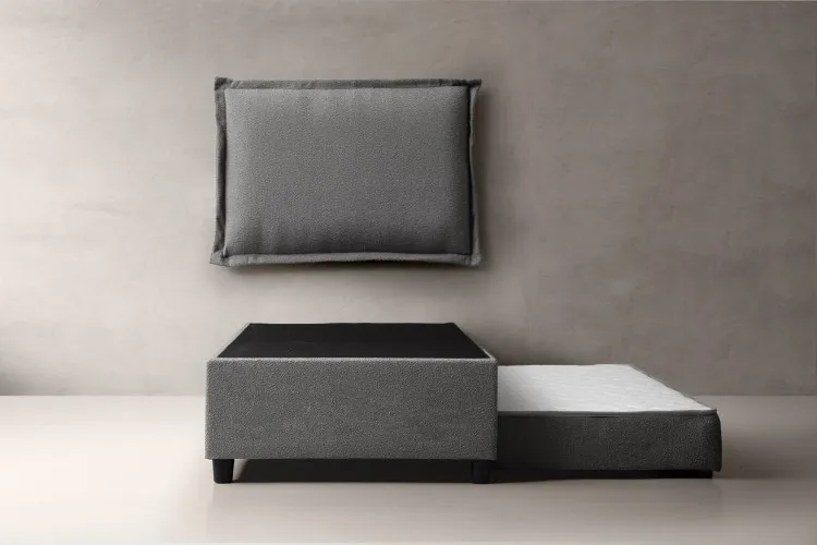 Lyla Bed - Three Quarter- Dove Grey Bedroom Furniture - 1