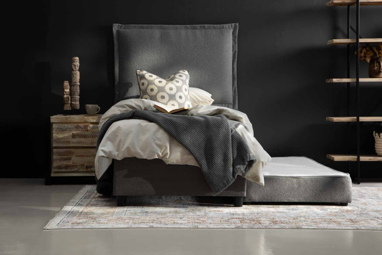 Lyla Bed - Single - Charcoal Kids Single Beds - 1