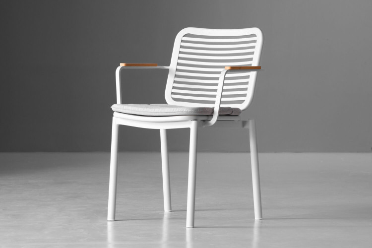 Demo - Ceylon Patio Dining Chair - White Demo Clearance - 1