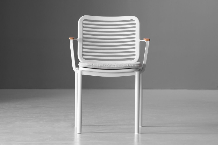 Demo - Ceylon Patio Dining Chair - White Demo Clearance - 1
