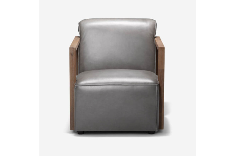 Burbank Leather Armchair - Ash