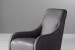 DEMO-Vesper Leather Swivel Armchair-Charcoal Demo Clearance - 4