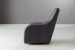 DEMO-Vesper Leather Swivel Armchair-Charcoal Demo Clearance - 5