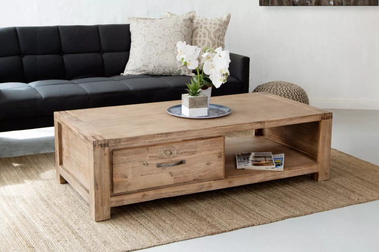 Vancouver Acacia Wood Coffee Table Coffee Tables - 6