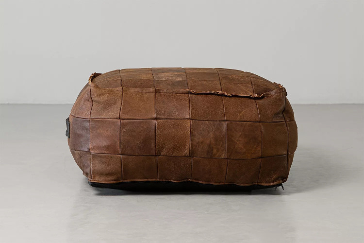 Makira Square Leather Ottoman - Small Ottomans - 1