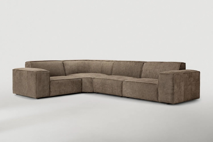 Jagger Leather Modular - Corner Couch Set - Dune Leather Corner Couches - 2