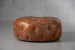 Amara Round Leather Ottoman - Vintage Tan Ottomans - 3