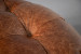 Amara Round Leather Ottoman - Vintage Tan Ottomans - 5
