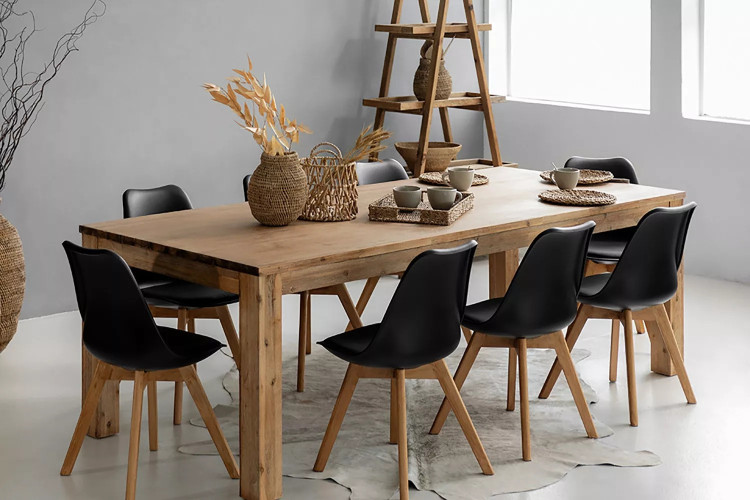 Vancouver Atom 8-Seater Dining Set - 2.4m - Matte Black 8-Seater Dining Sets - 2
