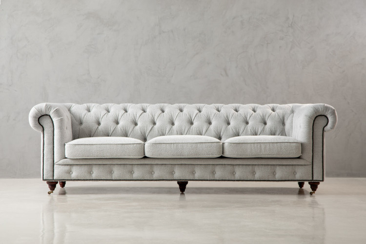Jefferson Chesterfield 3-Seater Couch - Frost 3 - Seater Couches - 1