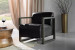 Baku Leather Armchair - Black Occasional Chairs - 1