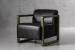 Baku Leather Armchair - Black Occasional Chairs - 2