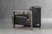 Baku Leather Armchair - Black Occasional Chairs - 6