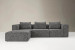 Montclair Modular - L-Shape Couch - Moonshadow Fabric Modular Couches - 1