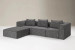 Montclair Modular - L-Shape Couch - Moonshadow Fabric Modular Couches - 3