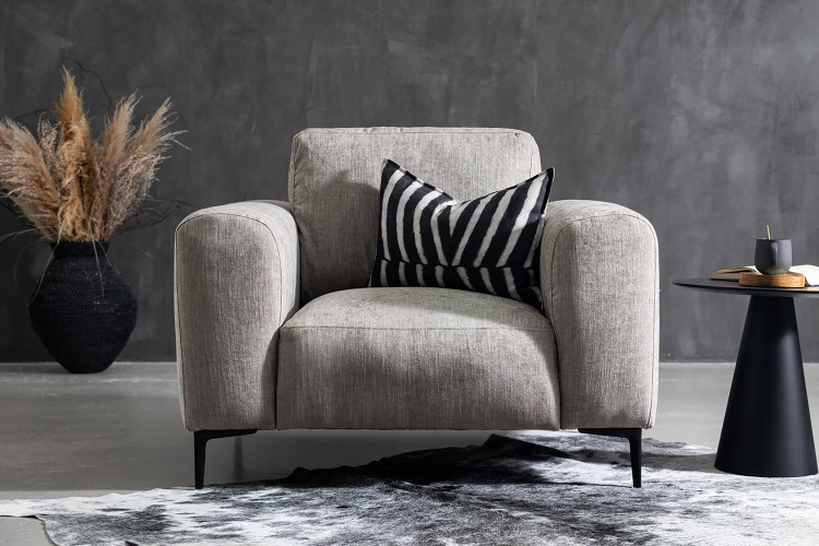 Horton Armchair - Dove Grey Fabric Armchairs - 2