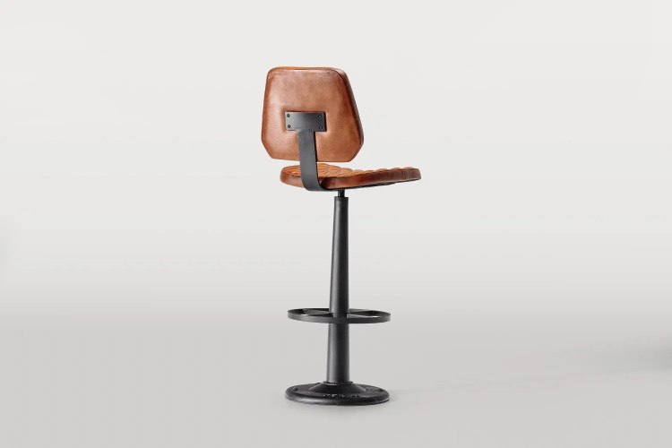 Damon Leather Tall Bar Chair - Bourbon Bar & Counter Chairs - 1