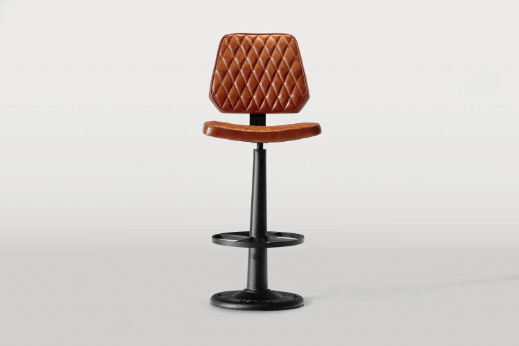 Damon Leather Counter Bar Chair - Bourbon Bar & Counter Chairs - 3