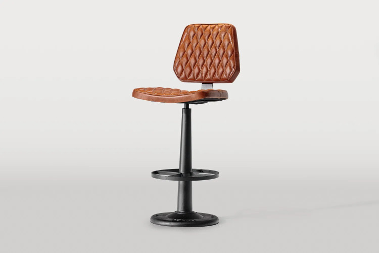 Damon Leather Counter Bar Chair - Bourbon Bar & Counter Chairs - 3