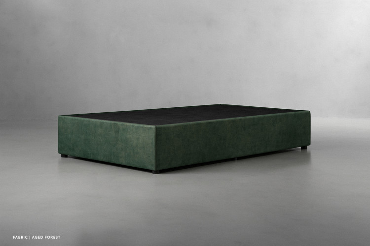 Zoey Upholstered Bed Base - Three Quarter - Aged Forest Bed Bases - 1