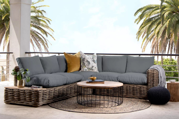 Panama Corner Patio Lounge Set - Slate Corner Patio Lounge Set - 1