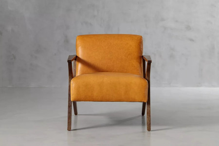 Melrose Leather Armchair - Amber Armchairs - 2