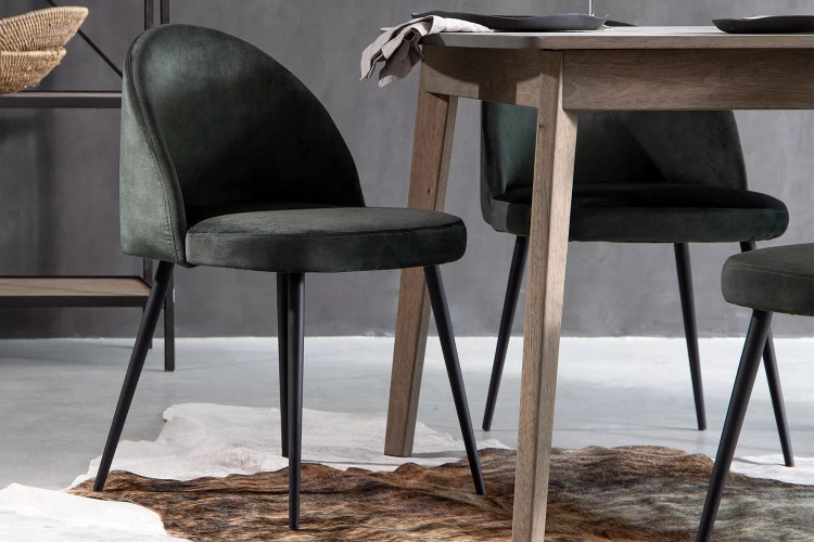 Eliana Velvet Dining Chair - Aged Forest Eliana Dining Chair Collection - 1
