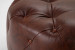 Amara Round Leather Ottoman - Chestnut Ottomans - 4