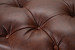 Amara Round Leather Ottoman - Chestnut Ottomans - 5