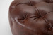 Amara Round Leather Ottoman - Chestnut Ottomans - 6
