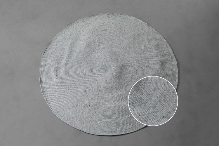 Lakota Round Outdoor Rug - Large - Mist Patio Rugs - 1