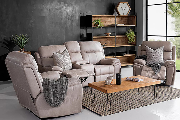 Ossian Cinema Recliner Set - Sandstone Recliner Sets - 1