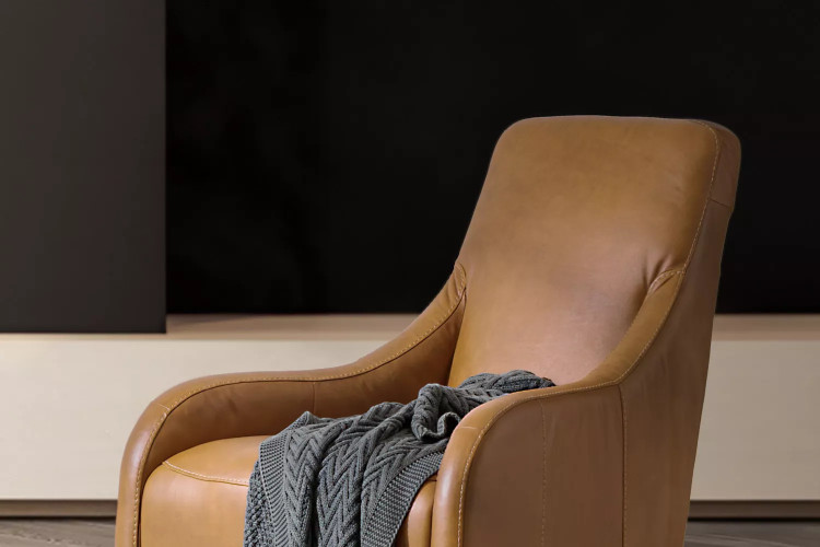 Vesper Leather Swivel Armchair - Sahara Armchairs - 1