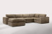 Bexley Leather Modular - Grand Corner Couch with Ottoman - Dune Modular Couches - 2