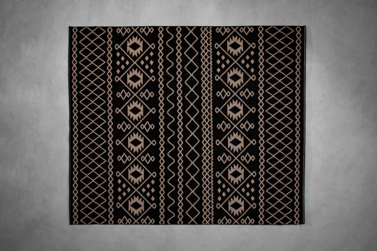 Ziyah Patio Rug - Black Patio Rugs - 1