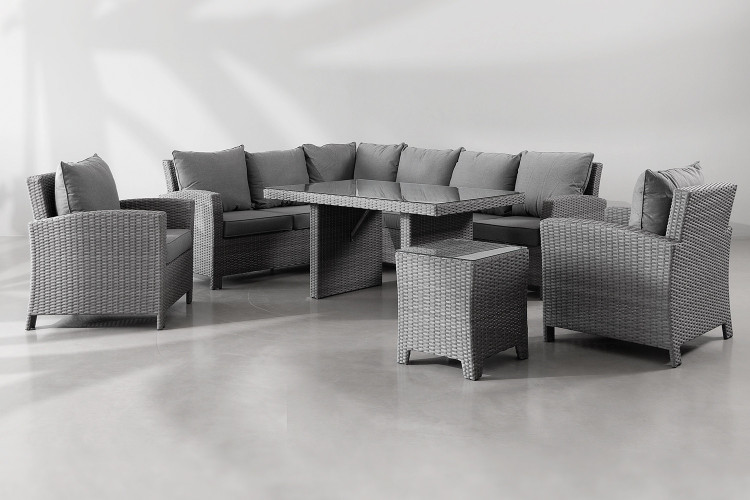 Gianmarco with Giulianna Patio Lounge Set - Charcoal Patio and Outdoor Lounge Furniture - 1