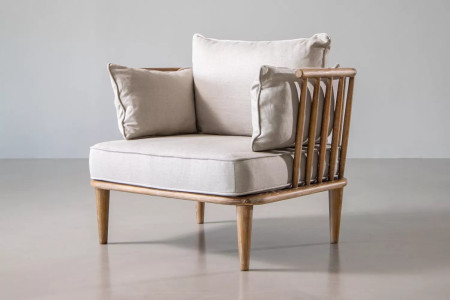 Vesta Armchair - Taupe Armchairs - 1