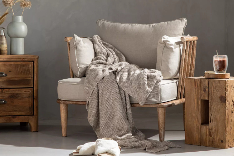 Vesta Armchair - Taupe Armchairs - 1