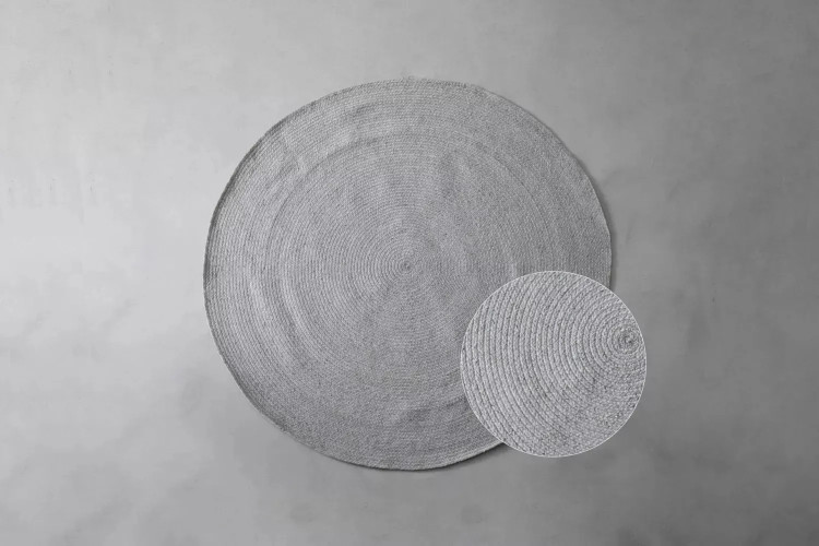Lakota Round Patio Rug - Medium - Mist Rugs - 1