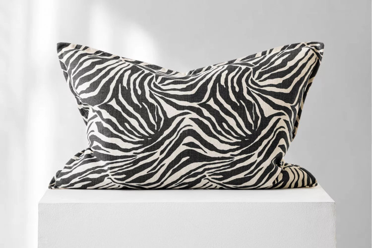 Tribal Zebra Charcoal - Duck Feather Scatter Cushion Scatter Cushions - 1