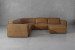 Jagger Leather Modular - Grand Corner Couch with Ottoman - Sahara Corner Couches - 7